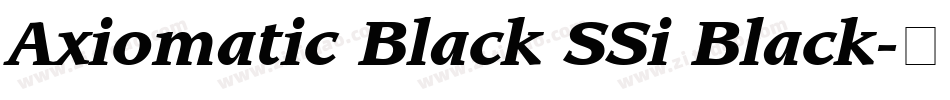 Axiomatic Black SSi Black字体转换